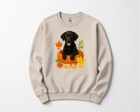 Load image into Gallery viewer, Black Lab in Pumpkin Fall Dog Lover Shirt
