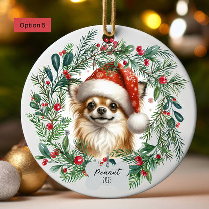 Personalized Chihuahua Christmas Ornament
