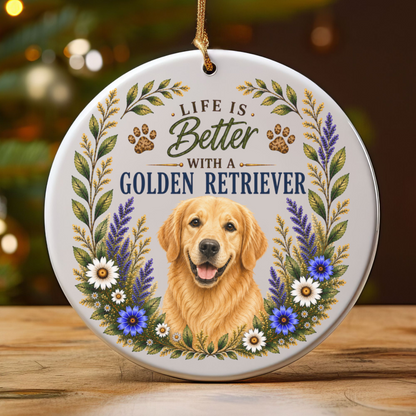 Golden Retriever Ornament, Golden Retriever Lover Gift, Dog Mom Gift, Golden Keepsake