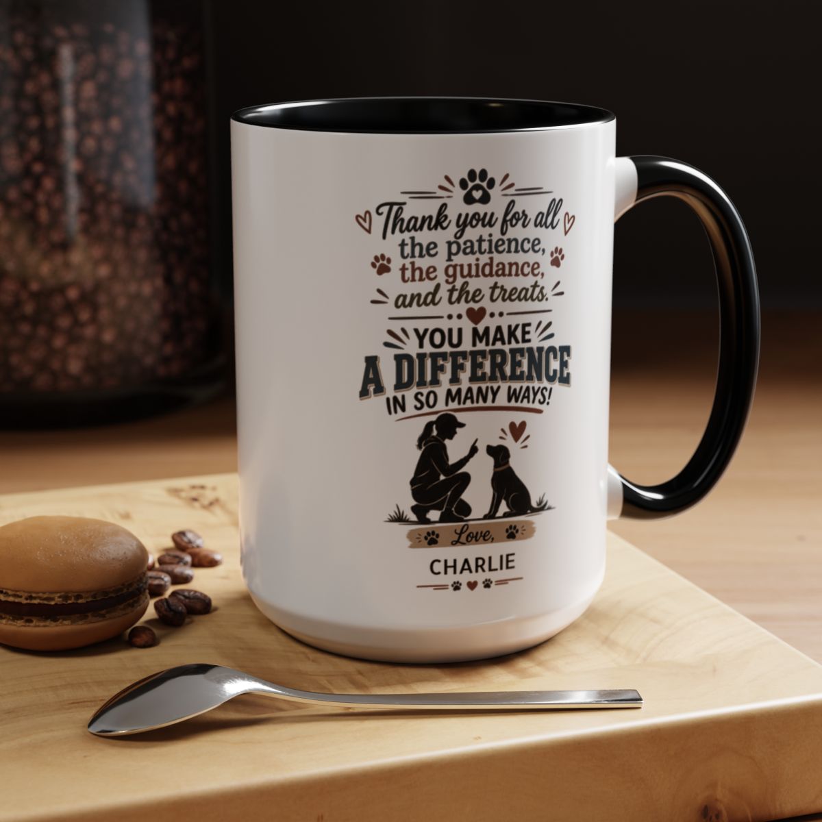 Personalized Thank You Dog Trainer Mug