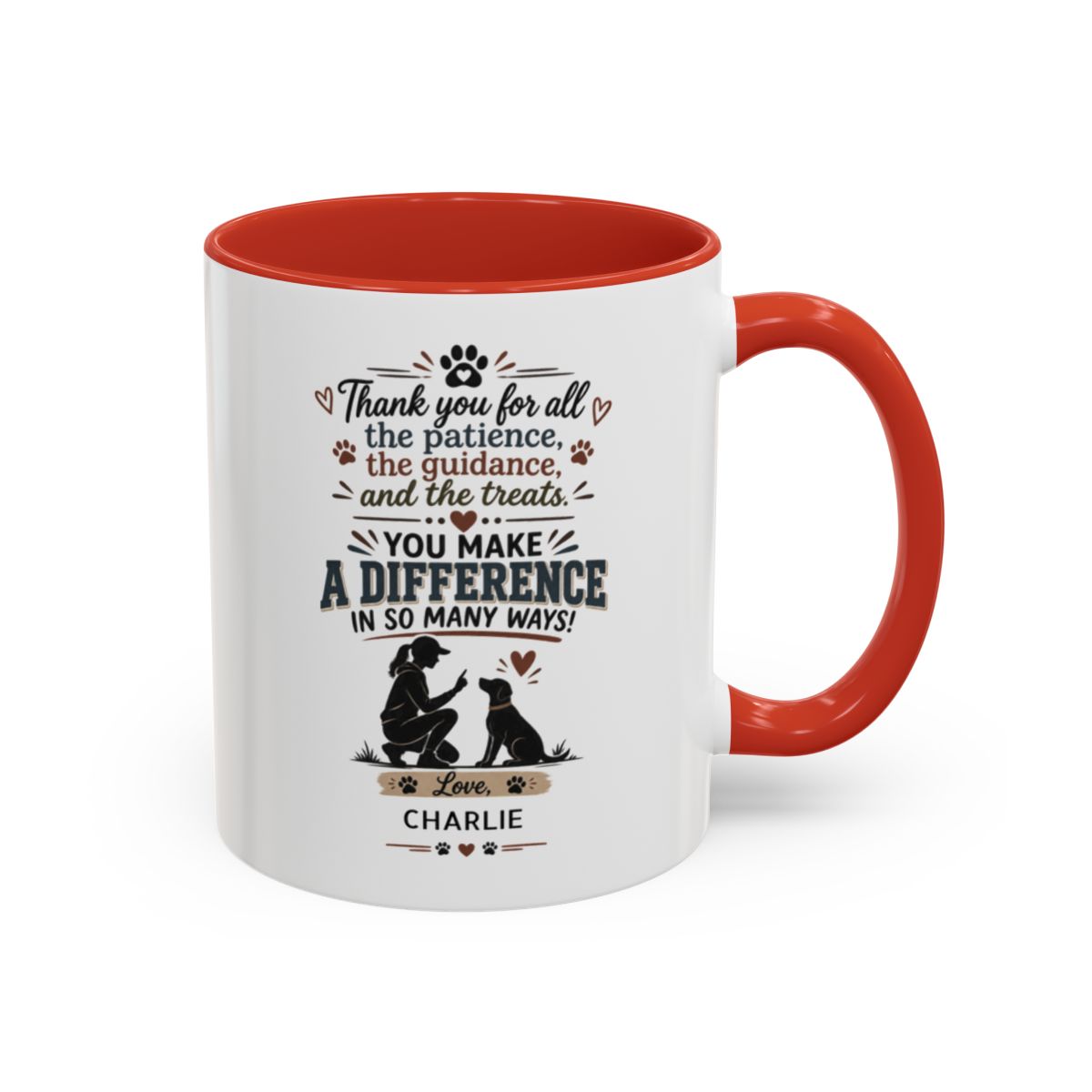 Personalized Thank You Dog Trainer Mug
