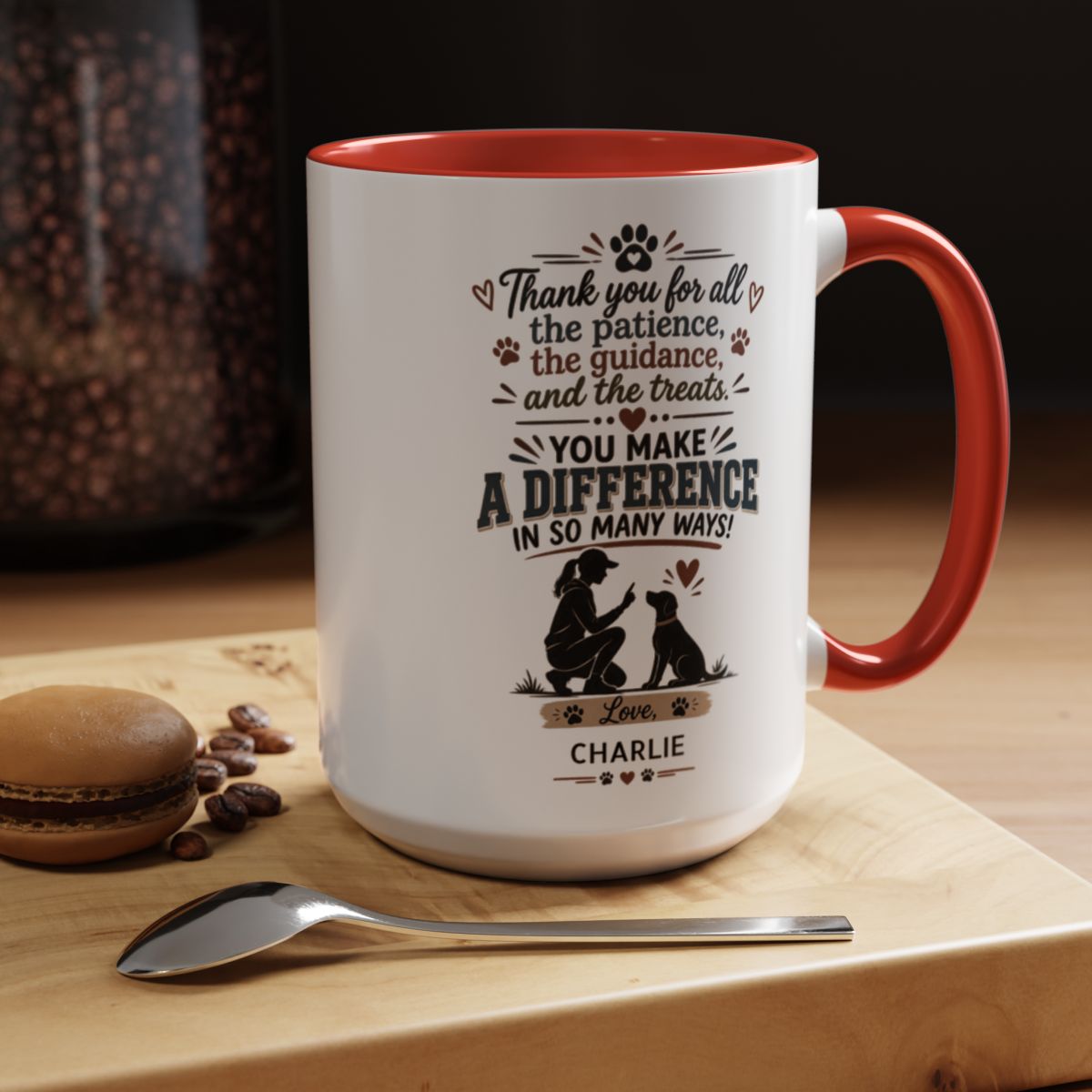 Personalized Thank You Dog Trainer Mug
