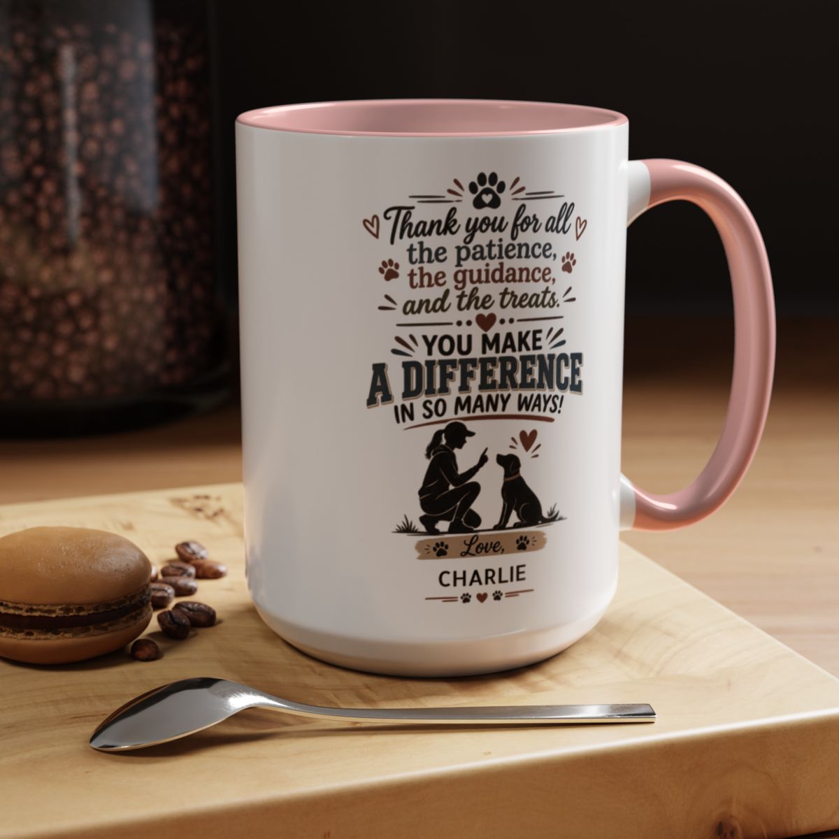 Personalized Thank You Dog Trainer Mug