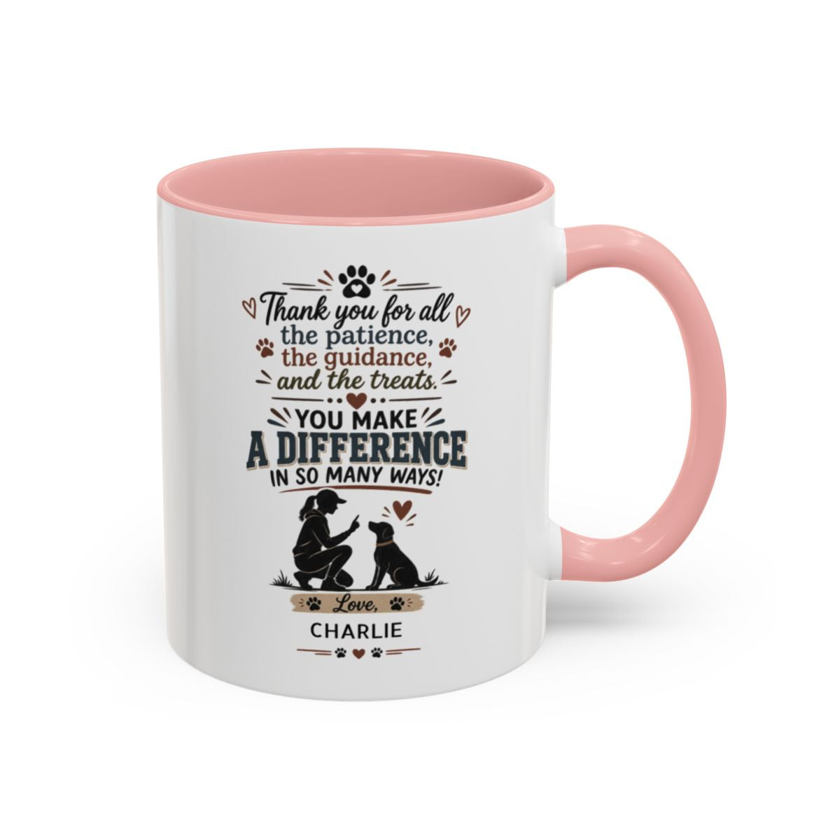 Personalized Thank You Dog Trainer Mug