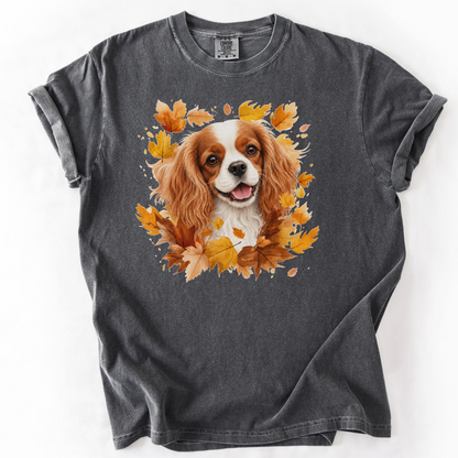Blenheim Cavalier Fall Shirt, Autumn Dog Mom Comfort Colors Tee