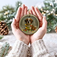 Load image into Gallery viewer, Personalized Saint Bernard Christmas 3D Clay-Style Dog Keepsake