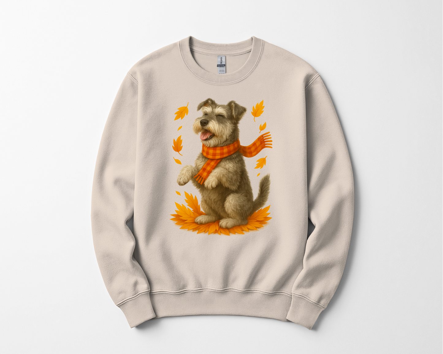 Miniature Schnauzer Autumn Sweatshirt, Cozy Fall Dog Sweater, Schnauzer Lover Apparel, Cute Autumn Dog Tee, Gift for Pet Lovers