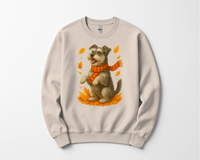 Load image into Gallery viewer, Miniature Schnauzer Autumn Sweatshirt, Cozy Fall Dog Sweater, Schnauzer Lover Apparel, Cute Autumn Dog Tee, Gift for Pet Lovers
