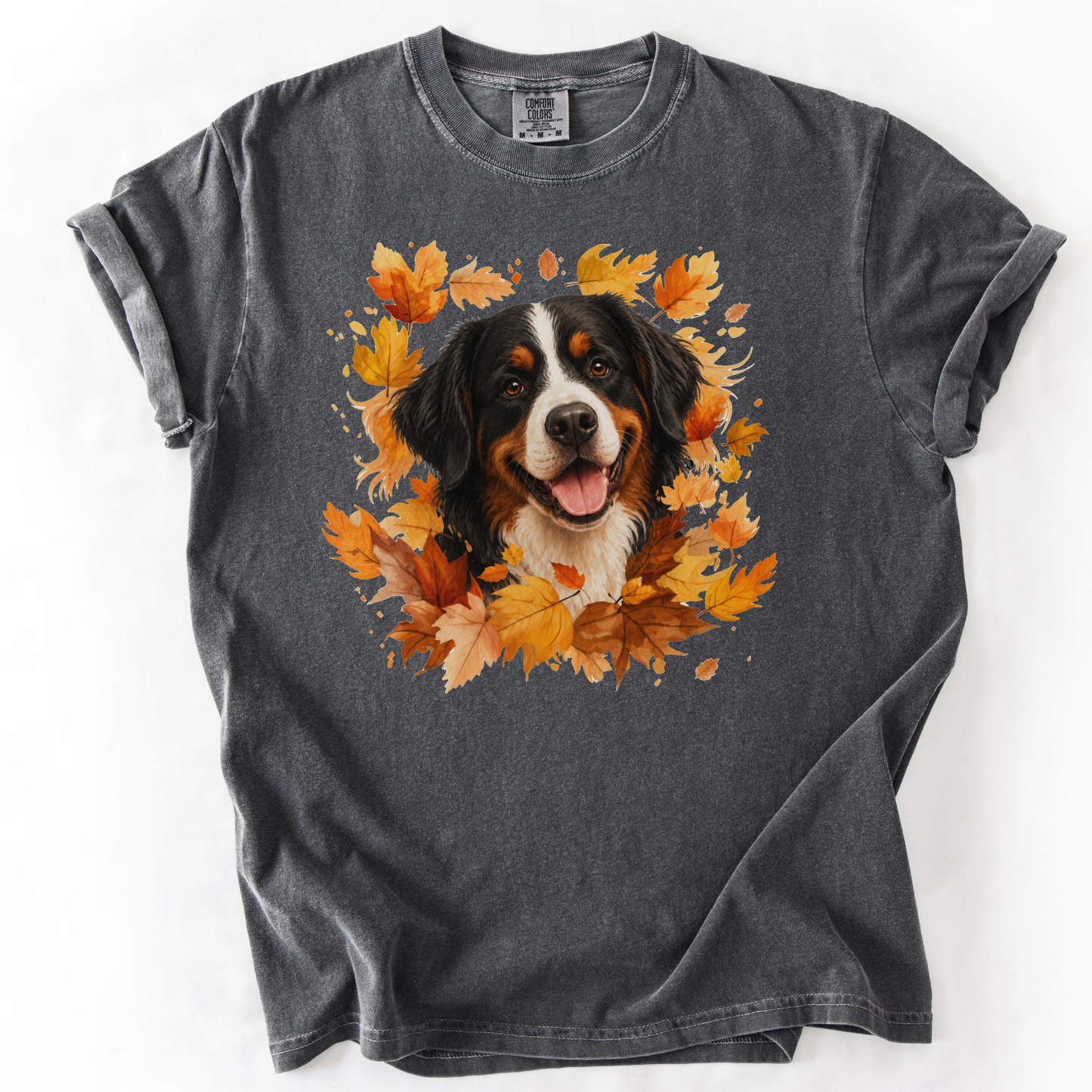 Bernese Mountain Dog Fall Shirt, Autumn Dog Mom Comfort Colors Tee