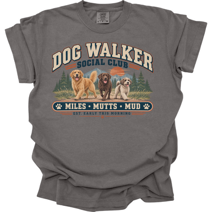 Dog Walker Shirt, Dog Walker Social Club Tee, Funny Professional Dog Walker Gift