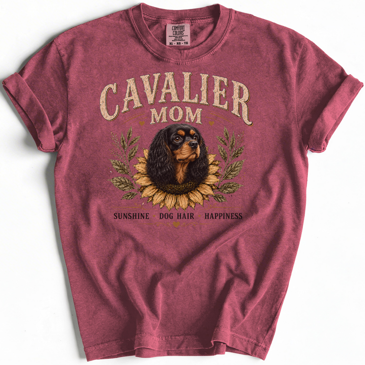 Black and Tan Cavalier Mom Shirt, Cavalier King Charles Spaniel Tee, Dog Lover Gift