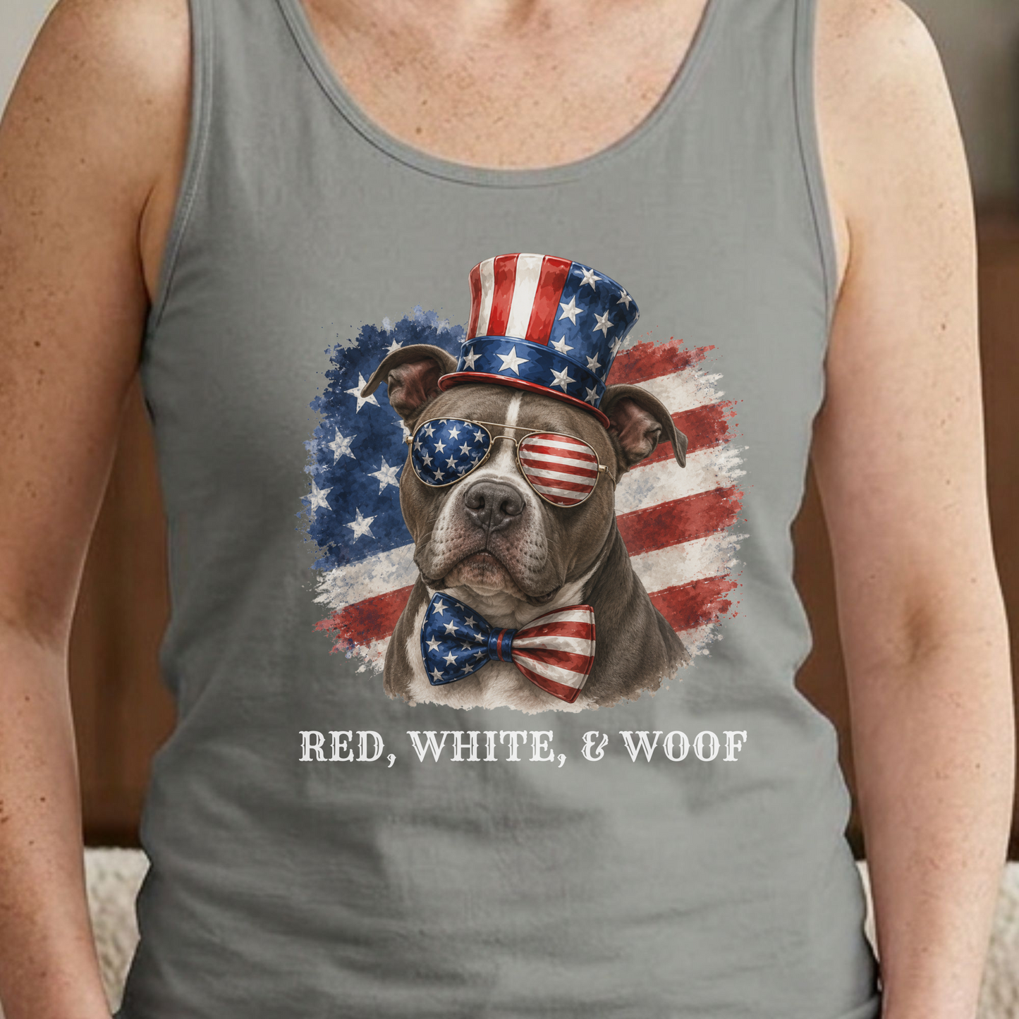 Patriotic Pitbull Tank Top