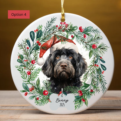 Personalized Portuguese Water Dog Christmas Ornament