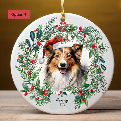 Personalized Sheltie Christmas Ornament