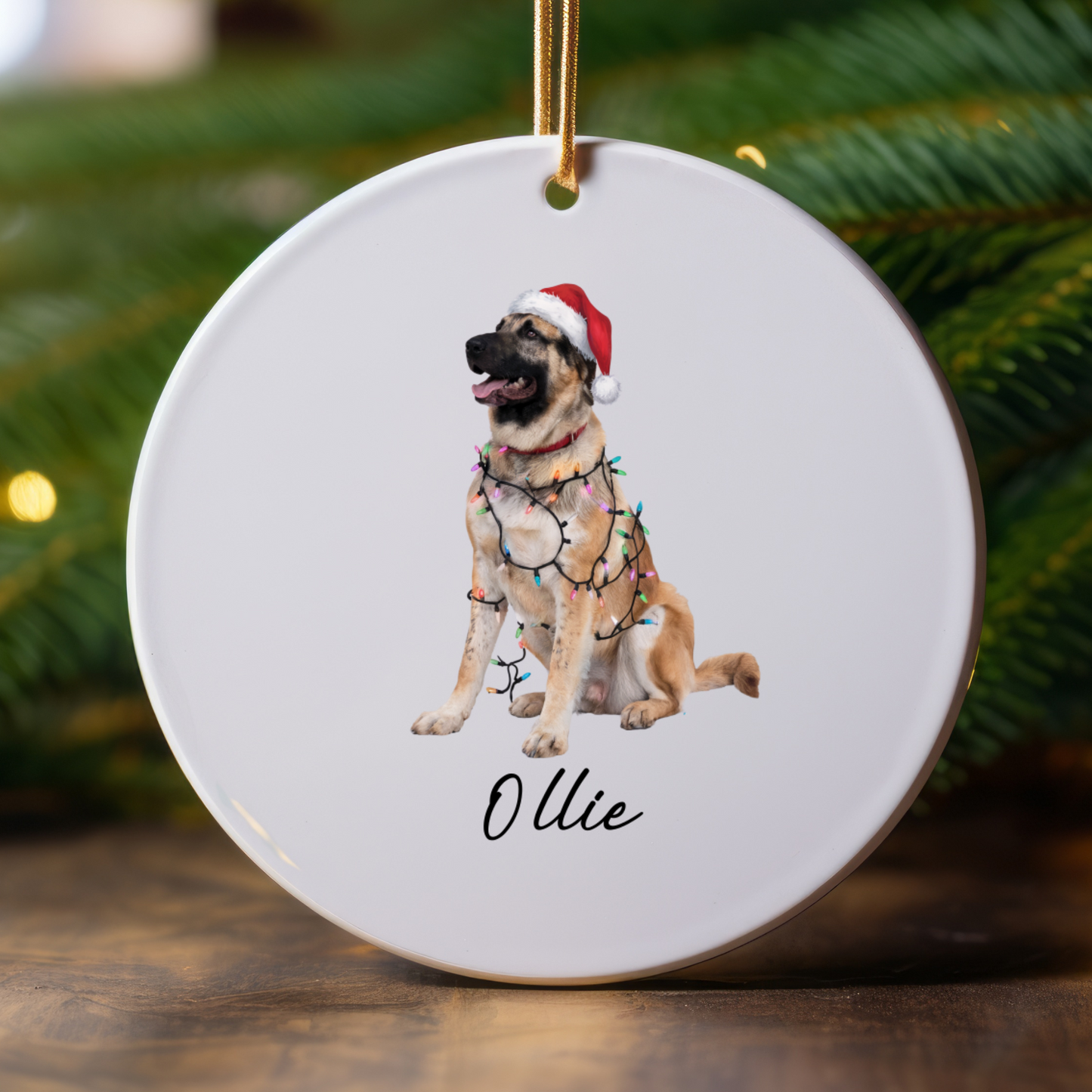 Personalized Anatolian Shepherd Christmas Ornament, Dog Lover Holiday Pet Keepsake