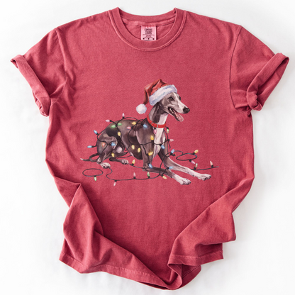 Greyhound Christmas Lights Shirt