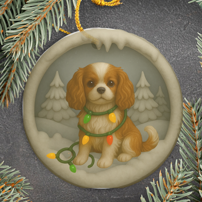 Personalized Blenheim Cavalier King Charles Christmas Ornament