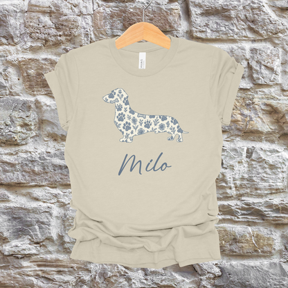 Personalized Dachshund Toile Dog Paw Shirt