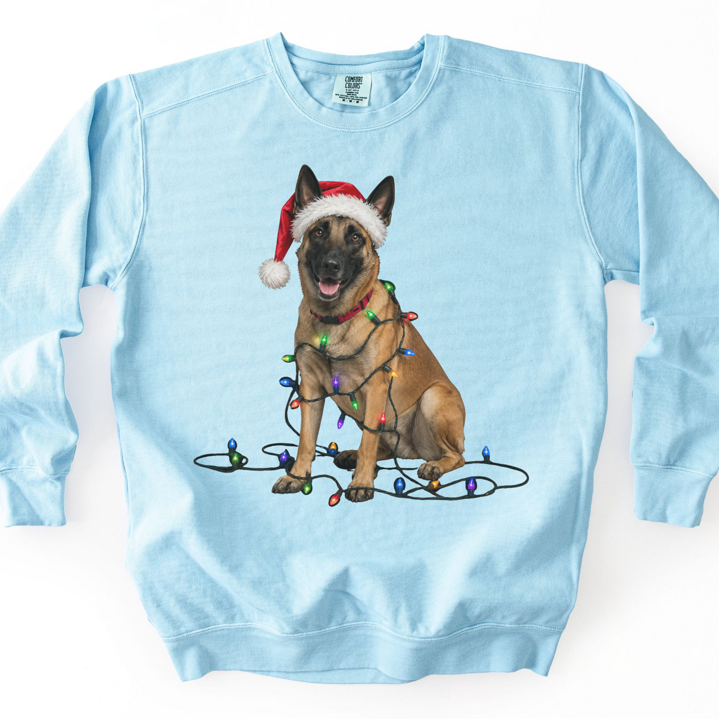 Belgian Malinois Christmas Lights Sweatshirt