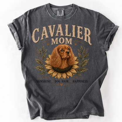 Ruby Cavalier Mom Sunflower Shirt