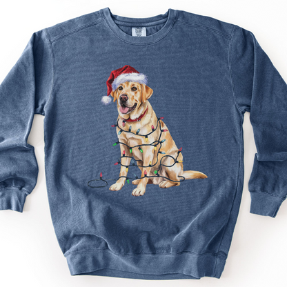 Yellow Labrador Christmas Lights Sweatshirt