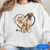 Load image into Gallery viewer, Valentine Anatolian Shepherd Sweatshirt, Anatolian Shepherd Mom, Valentine Heart Dog, Valentine Dog Sweatshirt, Gift for Dog Lover
