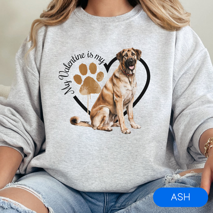 Valentine Anatolian Shepherd Sweatshirt, Anatolian Shepherd Mom, Valentine Heart Dog, Valentine Dog Sweatshirt, Gift for Dog Lover