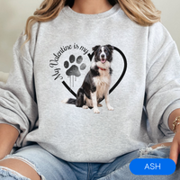 Load image into Gallery viewer, Valentine Border Collie Sweatshirt, Border Collie Mom, Valentine Heart Dog Sweatshirt, Valentine Dog, Gift for Dog Lover, Border Collie
