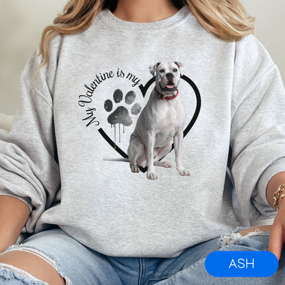Valentine Boxer Sweatshirt, Boxer Mom, Valentine Heart Dog Sweatshirt, Gift for Dog Lover, Valentine Dog, Boxer