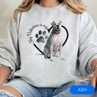 Load image into Gallery viewer, Valentine Boxer Sweatshirt, Boxer Mom, Valentine Heart Dog Sweatshirt, Gift for Dog Lover, Valentine Dog, Boxer

