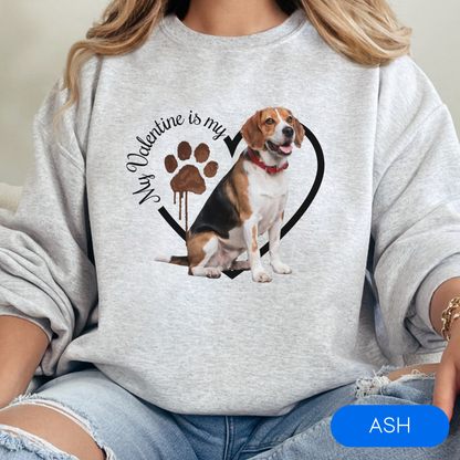 Valentine Beagle Sweatshirt, Beagle Mom, Valentine Heart Dog Sweatshirt, Valentine Dog, Gift for Dog Lover, Beagle