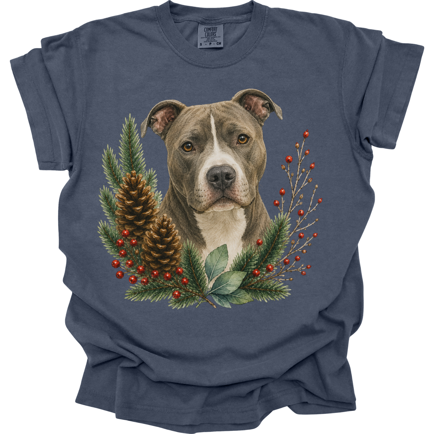 Pit Bull Christmas Shirt, Pitbull Dog Mom Tee, Holiday Pit Bull Lover Gift