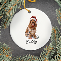 Load image into Gallery viewer, Cocker Spaniel Christmas Ornament, Personalized Dog Ornament
