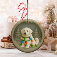 Load image into Gallery viewer, Personalized Great Pyrenees Christmas 3D Clay-Style Dog Keepsake