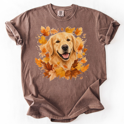 Golden Retriever Fall Shirt | Autumn Dog Mom Comfort Colors Tee