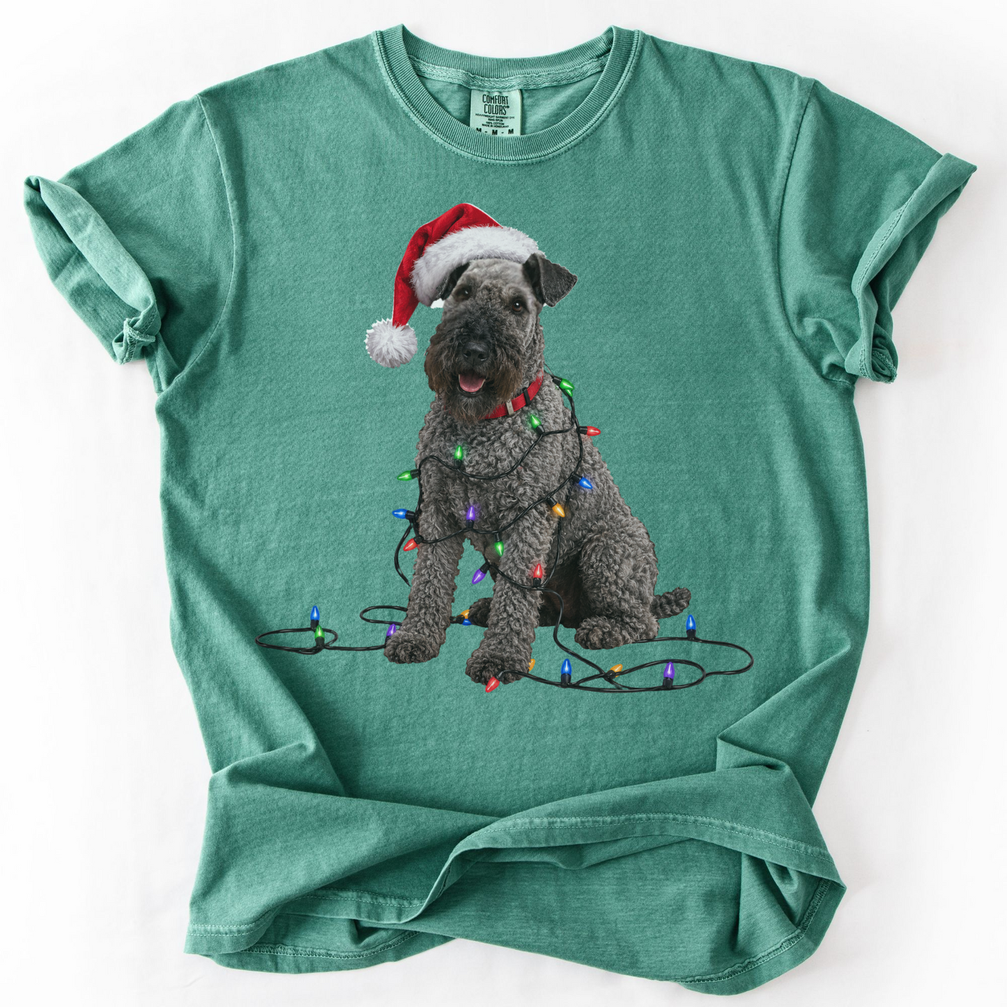 Kerry Blue Terrier Christmas Lights Shirt
