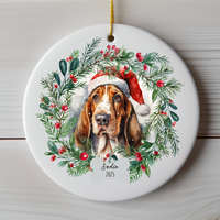 Load image into Gallery viewer, Personalized Basset Hound Christmas Ornament