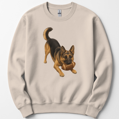 German Shepherd Football Sweatshirt Dog Lover Game Day Crewneck Shepherd Mom Gift
