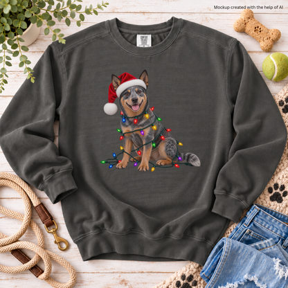 Australian Cattle Dog Christmas Sweatshirt, Blue Heeler Holiday Crewneck, Festive Dog Lover Gift