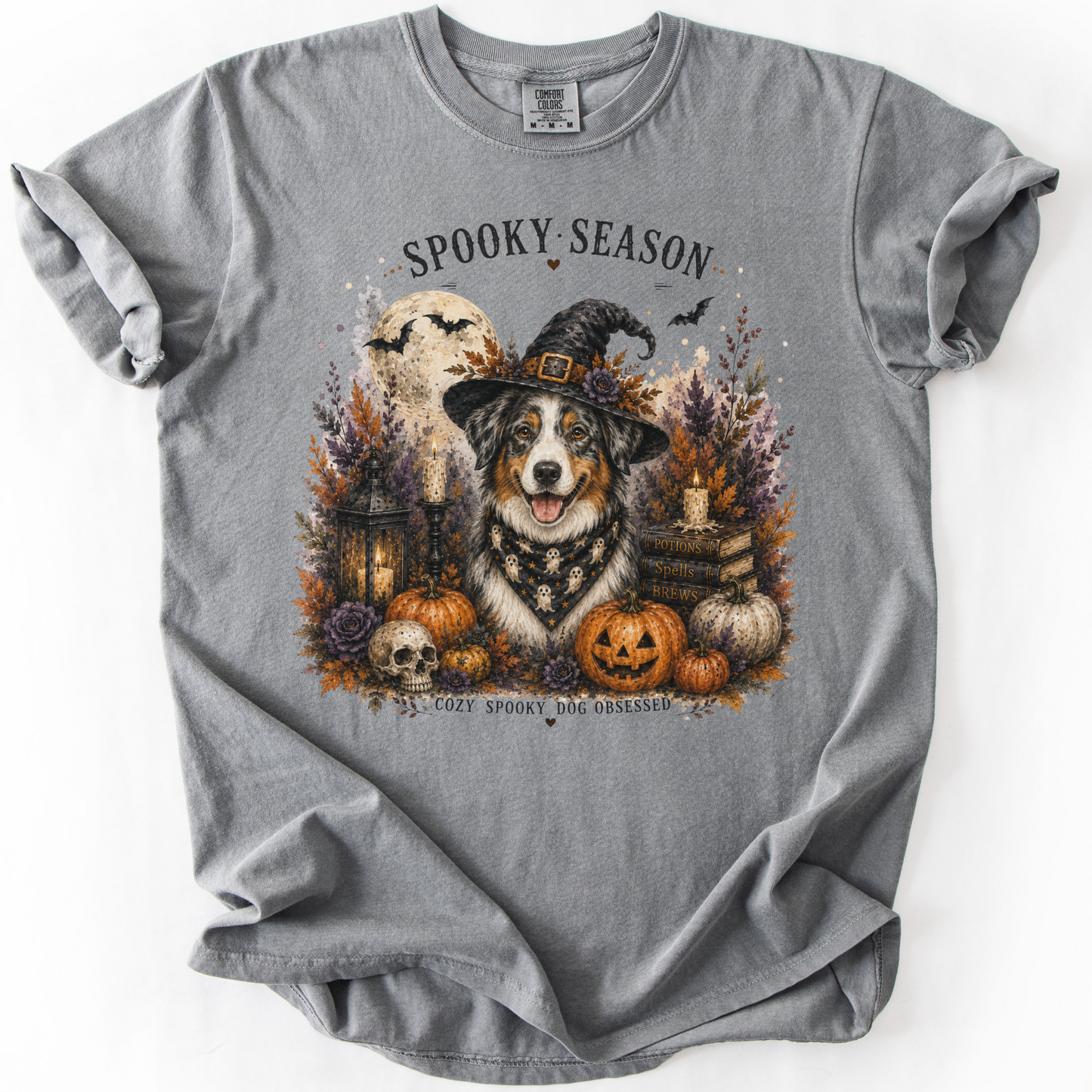 Australian Shepherd Spooky Season Dog Mom Halloween Shirt