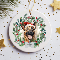 Load image into Gallery viewer, Personalized Belgian Malinois Christmas Ornament
