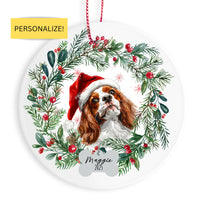 Load image into Gallery viewer, Personalized Cavalier King Charles Spaniel Christmas Ornament