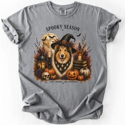 Collie Spooky Season Dog Mom Halloween Shirt
