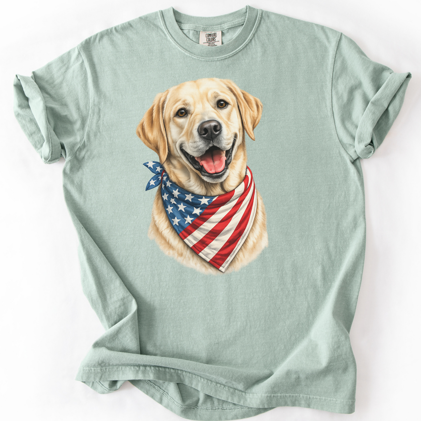 Personalized Dog Shirt, Custom Pet Portrait, Patriotic Dog Lover Gift