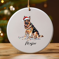 Load image into Gallery viewer, German Shepherd Ornament, Keepsake Christmas Dog Lover Gift
