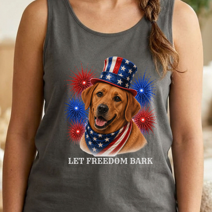 Patriotic Fox Red Lab Tank Top
