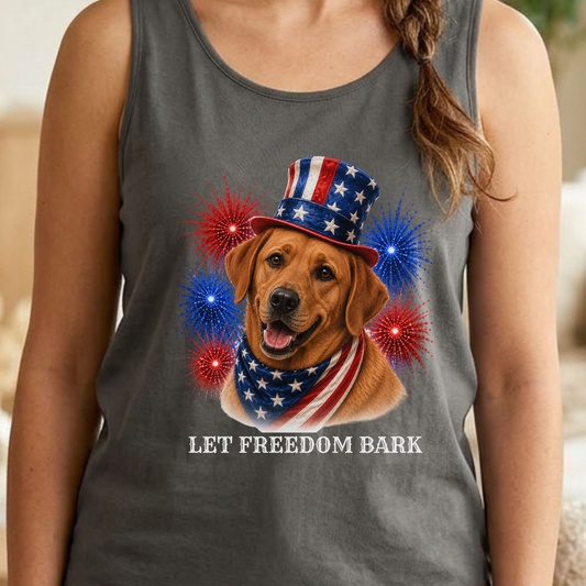 Patriotic Fox Red Lab Tank Top
