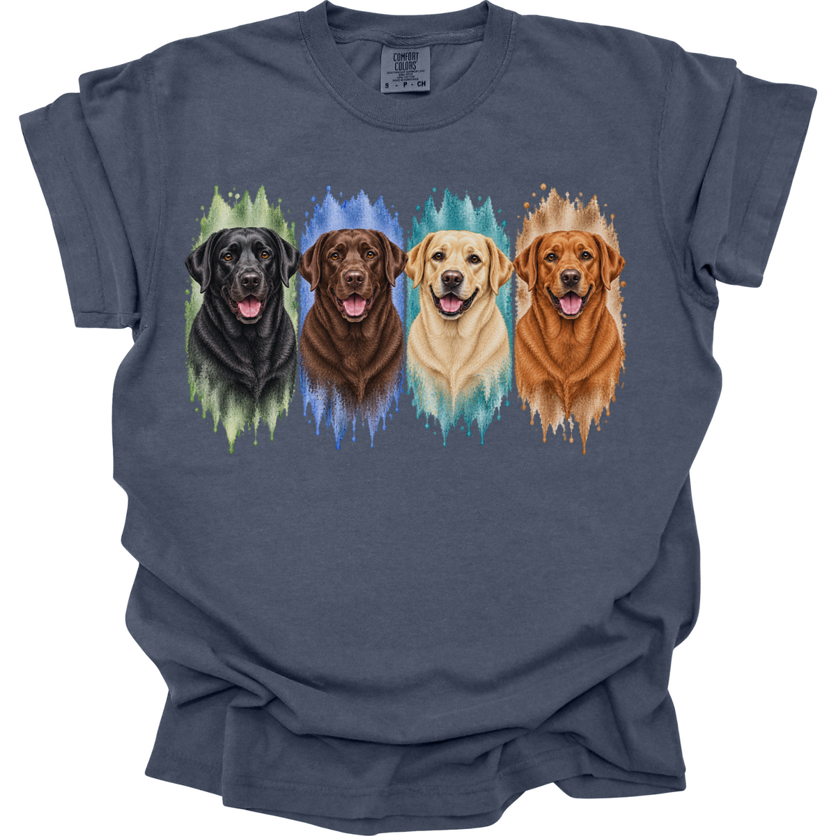 Labrador Retriever Shirt, Black Chocolate Yellow Fox Red Lab Dog Mom Gift