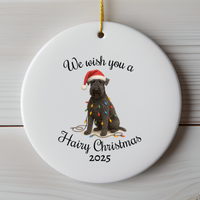 Load image into Gallery viewer, Kerry Blue Terrier Ornament, Christmas Lights Dog Keepsake
