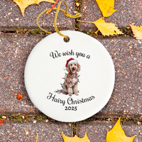 Load image into Gallery viewer, Christmas Poodle Ornament, Christmas Lights Dog Keepsake
